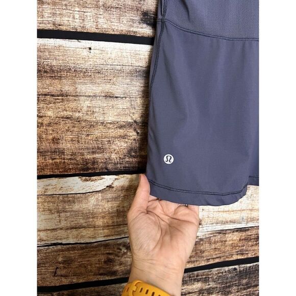 Lululemon Sports Bra Tank Sheer Panel Size 4 Purple - Picture 3 of 8
